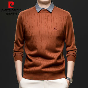Pierre Cardin | Áo len nam thu đông – len dày lót nỉ giữ ấm thiết kế giả 2 lớp thời trang