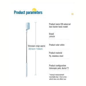 Electrostatic Dust Removal Feather Duster Double-headed Retractable Ceiling Dust Cleaning Tool