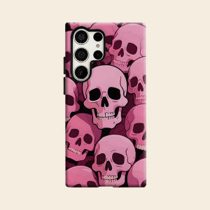 Pink Skull Luxury Fashion Full Lens Protective Case for Samsung Galaxy S26 S25 S24 A56 A36 Plus Ultra