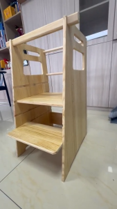 Learning tower เก้าอี้บันไดเด็ก เก้าอี้บันไดล้างมือ ปรับได้ 4 ระดับ แข็งแรงทนทาน รับน้ำหนักได้ 80kg