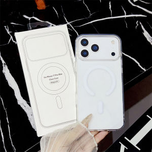 For Magsafe Magnetic Wireless Charging Clear Phone Case For iPhone 17 Air 16E 15 14 13 12 11 XS Pro Max Mini Plus With Packaging
