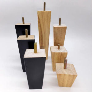 4Pcs Solid Wood Furniture Legs Square Sofa Table TV Cabinet Support Stabilize Feet Tea table Wardrobe Bathroom Cabinet