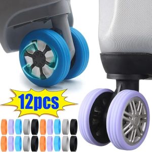 🔥คลังสินค้าพร้อม🔥ที่คลุมป้องกันซิลิโคนกระเป๋าล้อลาก12ชิ้นสำหรับเก้าอี้กระเป๋าส่วนใหญ่ที่ลดเสียงรบกวนลูกกลิ้งกันกระแทก