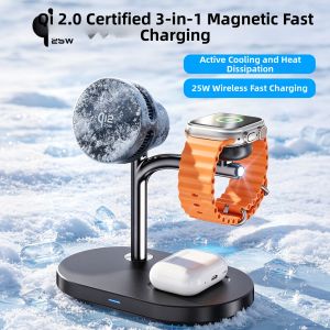 Aresh | Qi2.2 Certified 25W Fast Charging Cooling Wireless Charger