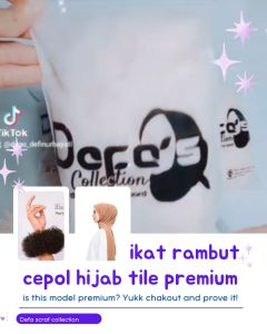 Scrunchie Ikat Rambut Cepol Hijab Tile Bunga Flowly Premium Jumbo Terbaru 2023