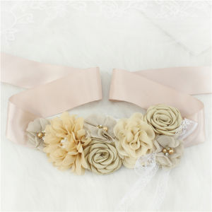 Fashion Lace Flower Belt Women Flower Girl Waistband Wedding Sashes Wedding Ribbons Rhinestones Belts Wedding Dress Belt