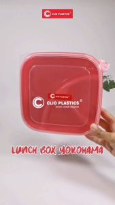 Kotak makan clio sekat 3 anti tumpah bpa free kotak bekal anak sekolah dilengkapi sendok kotak