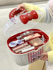 กล่องเก็บเครื่องสำอางขนาดใหญ่แบบพกพา กล่องจัดระเบียบฝุ่นป้องกัน กล่องเก็บเครื่องมือแต่งหน้าสำหรับใช้ในบ้าน กล่องจัดระเบียบสำหรับหอพักนักเรียน