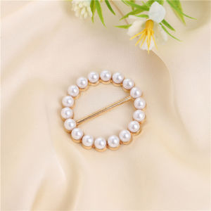 Metal Ring Clip T-Shirt Hem Clip Clothes Corner Knotted Button Rhinestone Circle Clip Scarf Buckle Brooch Clothing Wrap Holder