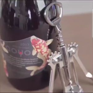 UNIK PEMBUKA BOTOL WINE BISA COD bukaan botol alat kecap saos steel stainless P037