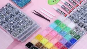 Resin Jelly Rhinestones for Bedazzling Multicolor Flatback Rhinestones Nails Crafts 3-6mm Bedazzler Kit for Diamond Art Nail DIY