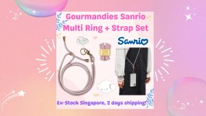 [Direct from Japan] Stock SG: 100% Original Gourmandise Sanrio Characters Multi Ring Plus Strap Set
