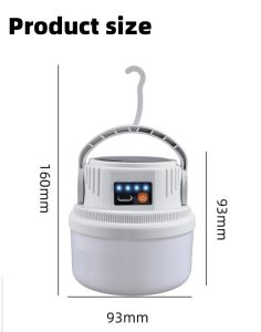 LED Solar Camping Light Solar Bulb Lanterns Rechargeable Portable Waterproof Outdoor Night Flashlight BBQ Hanging Emergency Lamp