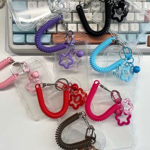 durable transparent PVC student ID and access card holder includes sliding cover keychain and meal card holder for easy card