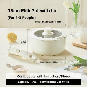 CAROTE | Removable Handle Non-Stick Milk Pot