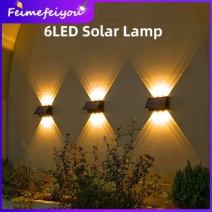 Super Bright LED Solar Light Outdoor Waterproof automatic ON/OFF Villa Garden Wall Lamp Smart Light Control Sensor Balcony Stairs Solar Lamps rechargeable for garden path courtyard walkway Landscape lighting