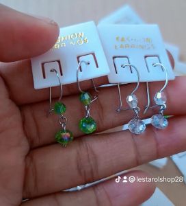 Anting Koncer monel motif permata
