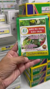 COMBO 10 GÓI SIÊU RA HOA ĐẬU TRÁI A3 (30Gr) - Tăng khả năng thụ phấn chống rụng hoa và trái non chống nghẽn đầu lân bóng trái đẹp trái