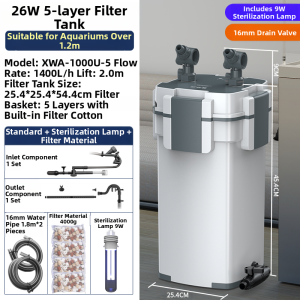 Sunsun | Multi-functional Ultra Quiet External Fish Tank Filter