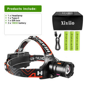 Powerful 998000000LM LED Headlamp 18H Ultra Long Runtime Rechargeable Headlight Super Bright Wide Beam for Night Hunting Fishing
