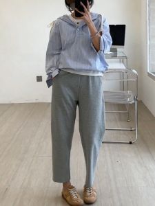 High Waist Slimming Casual Pants Womens Autumn New Small Size Versatile Nine Points Banana Sweatpants Loose Harlan Pants