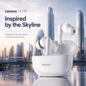 Lenovo | NEW Lenovo TA210 OWS Bluetooth 5.4 Earphones Stereo Sound Sports Music Wireless Sports Headphones Low Latency HD Call EarbudsNEW
