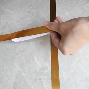 Cuộn chỉ dán viền trang trí nội thất Màu BạcVàng Đồng Băng Keo Gạch Sứ Trang Trí dài 50mrộng 5cm/10mm/20mm