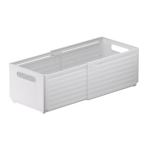 2 Pack Adjustable Expandable Storage Box with Handles Multifunctional Organizer and Storage Bins Adjustable Drawer Organizer Organisers Container Baskets for Kitchen Office Supplies Study Room [Vodool Official Center]