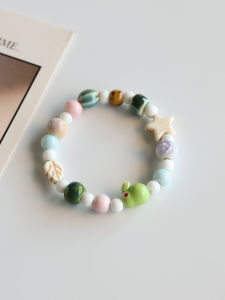 Ngọt Ngào Hoạt Hình Gốm Thú Dễ Thương Động Vật Nhỏ Thỏ Vòng Tay Cảnh Đức Trấn Hạt Đất Sét Nhiều Nòng Tình Hình Cặp Đôi Tay Trang Sức Dành Cho Nữ