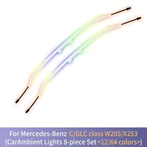 Seat Back Ambient Light 64/3/12 Colors For Mercedes-Benz C/E/GLC W205 W206 W213 X253 Rear Seat Modified Car Interior Decoration