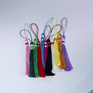 10pcs/lot 14.5cm Tassel Silk Fringe Silky Floss Bookmark Tassels Mini Tassels For DIY Craft Jewelry Making Souvenir Bookmarks
