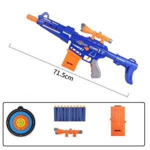 Đồ Chơi Blast Power Dùng Pin (Tặng 20 Xốp) Cỡ Lớn Vận Động Ngoài Trời Kiểu Nerf Nhựa ABS Cao Cấp