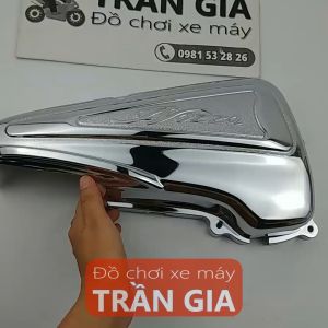Chụp bầu gió xe Nozza đời đầu năm 2011 2012 2013 ốp pô e lọc gió inox crom - phụ kiện trang trí đồ kiểng Yamaha