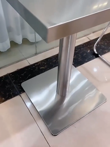 ⭐3 Tahun Garansi&Meja Stainless⭐60cm Meja Kursi Kopi Kecil Kedai Kopi Gaya Industri Toko Teh Susu Meja Dan Kursi Baja Tahan Karat Kombinasi Toko Makanan Meja Kursi Cafe Kursi Industrial Minimalis ljc