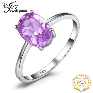 JewelryPalace Genuine Natural Amethyst Garnet Citrine Peridot Blue Topaz Birthstone 925 Sterling Silver Ring for Women Colorful Gemstone Jewelry