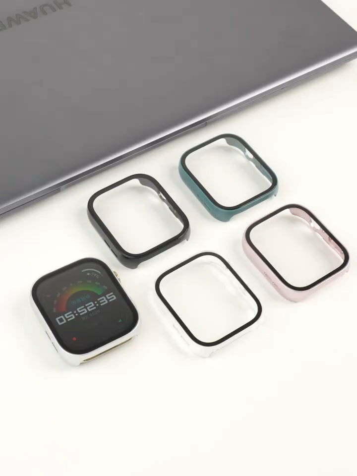 Huawei Watch Fit 3/4/4 Pro/5/5 Pro Hard PC Bumper Case with Tempered Glass