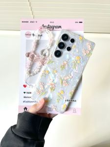 Samsung S25 Ultra Phone Case New Iolite Pattern S25 Edge Protective Cover S24 plus Super Beautiful S23 Fe Bellflower Pattern S22 U Note20 10 A55 A54