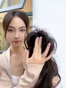 Ponytail Hair Clip Jepit Natural Lembut Jepit Rambut Hair Clip Ponytail Jepit Wig Ponytail Rambut Palsu Ikal Ikat Rambut Wig Rambut Palsu Jepit Rambur
