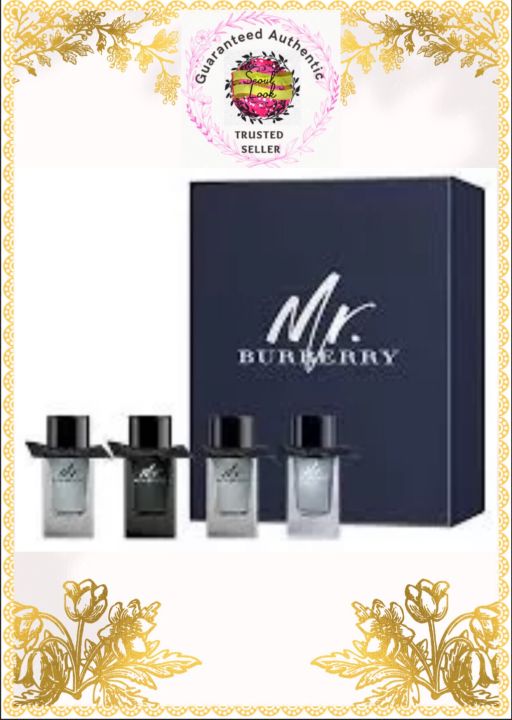 Burberry Mr. Burberry Miniature 4PCS Gift Set for Men 1 btl Mr Burberry Indigo EDT 5ml 1 btl Mr. Burberry EDP 5ml 2 btls Mr. Burberry EDT 5ml Lazada Singapore