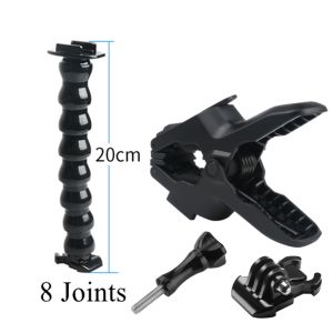 VeFly | 8 Joints Jaws Flex Clamp Mount Adjustable Gooseneck Mount for GoPro Hero 12 11 10 9 8 7 6 5 4 Session Insta 360 DJI Cameras