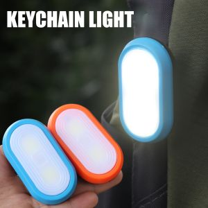 Outdoor Riding Light with Clip Portable Mini COB Keychain Lamp Long-distance Glare Flashlight Multifunctional Mountaineering Finger Lamp