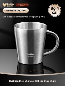 Snainy | Cốc Nước Inox Đôi Chống Đỏ Lớp Trẻ Em Đạt Chuẩn Thực Phẩm
