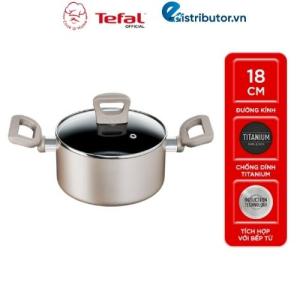 Nồi nhôm chống dính nắp kính Tefal Sensations 18cm H9104314 - Hàng chính hãng - Sản Phẩm Chất Lượng Cao