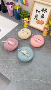 Bông tắm tròn tạo bọt mềm mại tẩy thế bào chết công nghệ lưới 3D dệt kim xoắn ốc