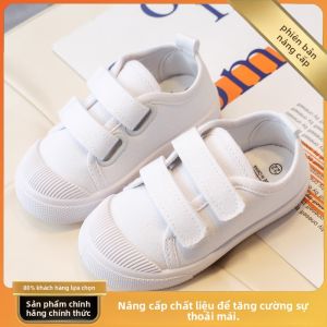 JIFANPAUL | Giày Vải Đế Mềm Thoáng Khí Màu Trắng cho Trẻ Em