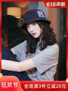 Loose Short Sleeve Grey T-Shirt Womens Korean Style Lazy Summer Cartoon Print Cotton Casual round Neck Top for Young Women
