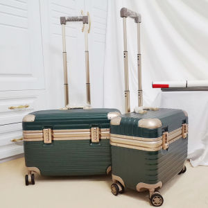 18-Inch Aluminum Frame Luggage Suitcase Fashionable Travel Bag for Men And Women with Pull Rod Photography Carry-On Wheel Spinner