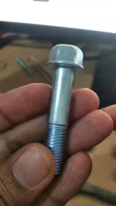 Isi 7 Pcs Baut M10x45 mm Flange Bolt Putih Galvanis Kuat Tahan Karat Original