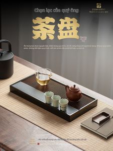 JIXIANSHENG | Khay Trà Lưu Trữ & Thoát Nước Sang Trọng Cao Cấp