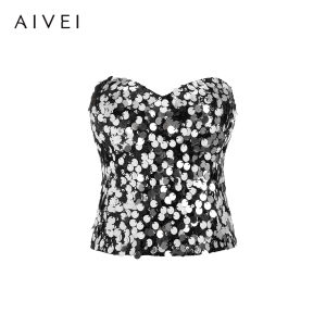 AIVEI | Sequined Bustier Top